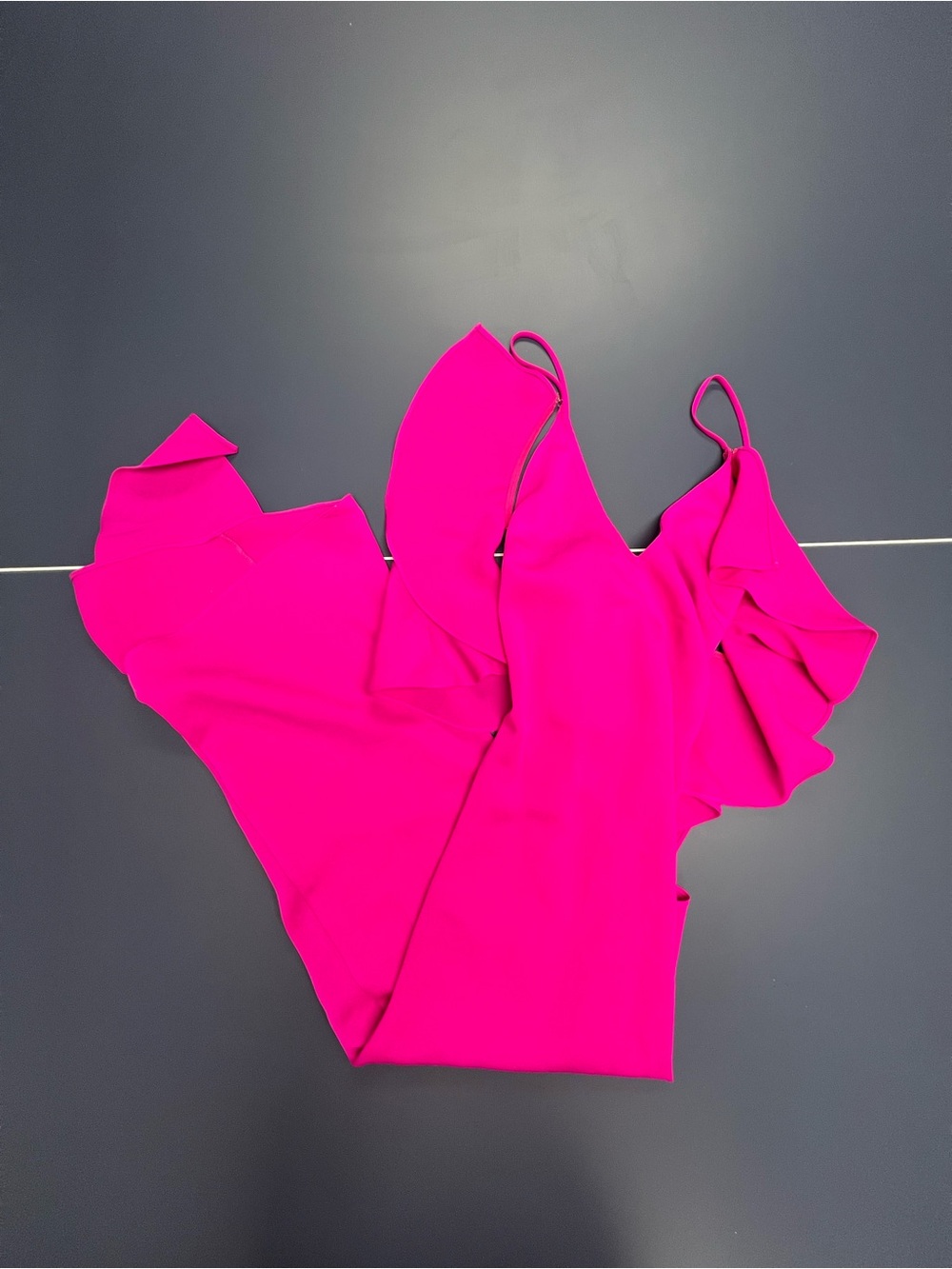 Adelyn Rae Fuchsia Ruffle Slip Dress - Picture 4 of 6